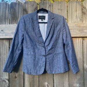 Banana Republic Blue Women's Chambray Blazer Sz 4
